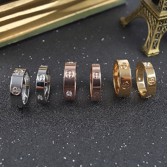 SILVER LOVE RINGS - Picture 2 of 3